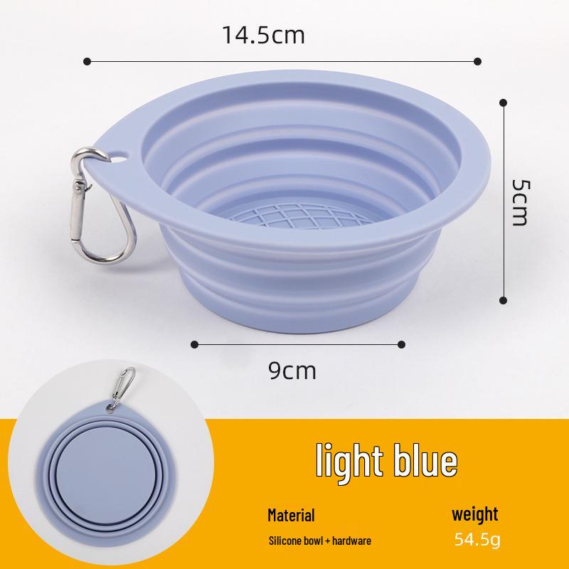 In-Stock Portable Silicone Pet Feeding Bowl - Food Grade, Foldable for Dogs & Cats.