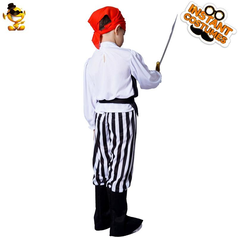 Children's cool male pirate costume, Halloween carnival boys pirate party costume cosplay set