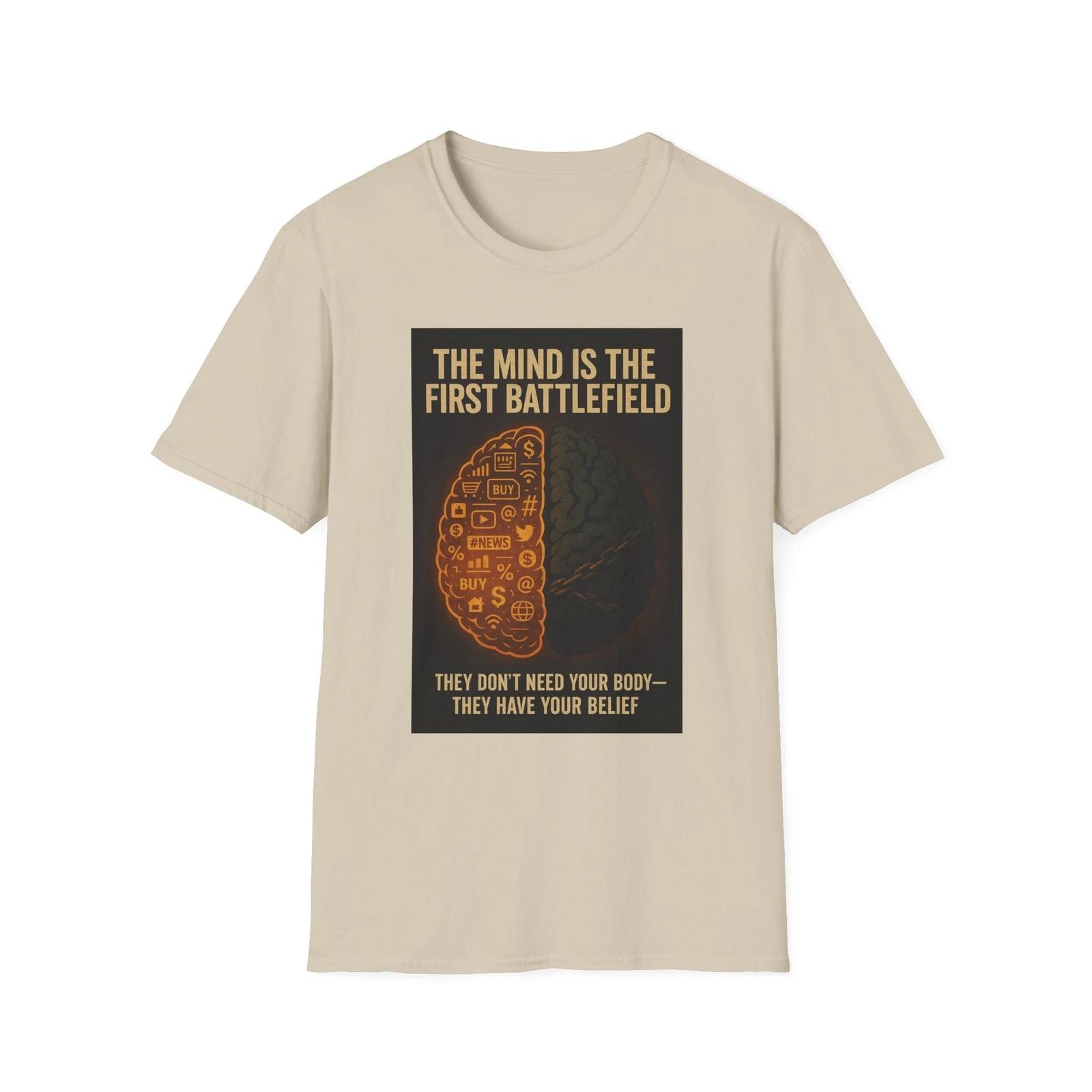 The Mind Is The First Battlefield Shirt, America First Anti-Globalist Tee M