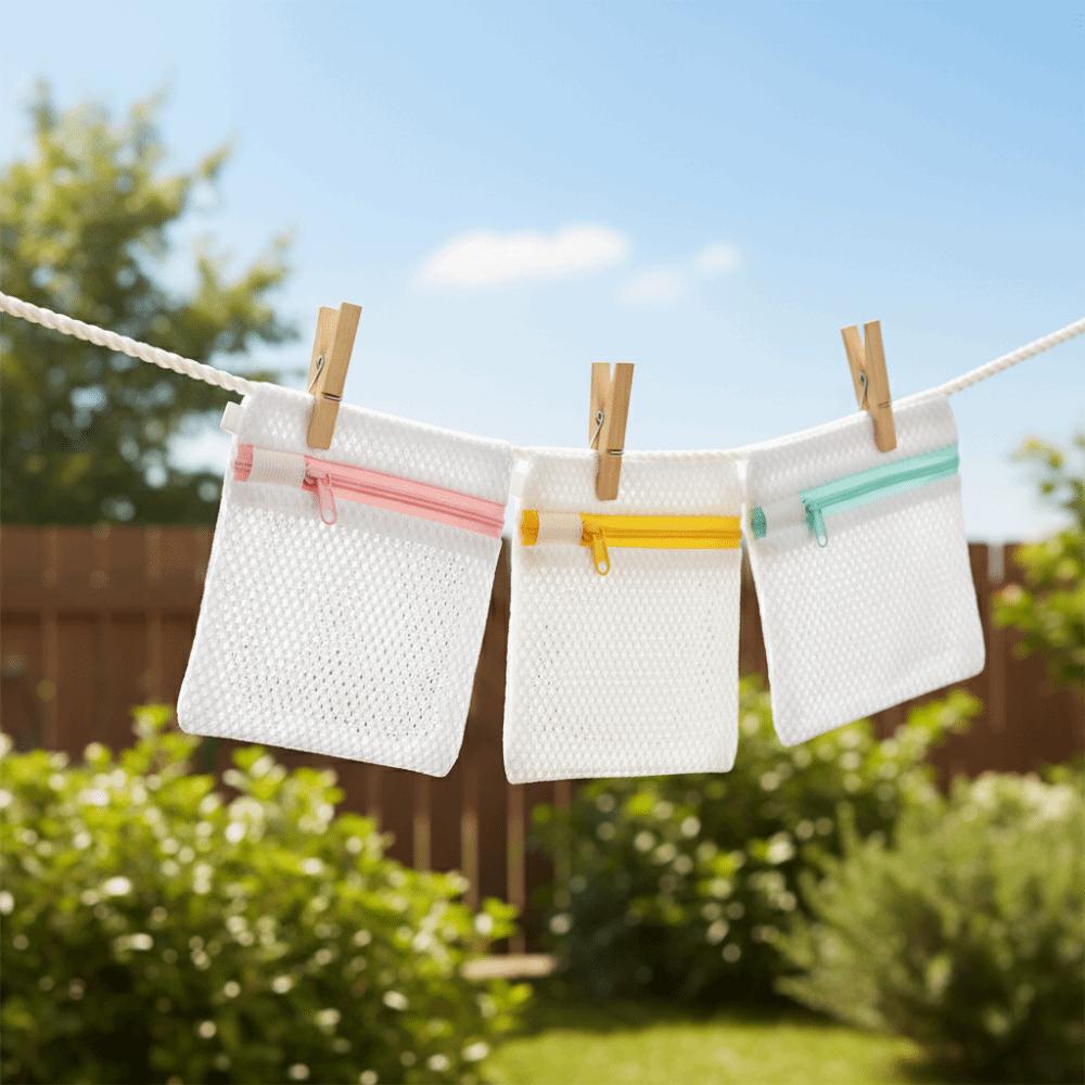Mesh Machine Zipper Bag Mini Laundry Pods Washing Pouch Reusable Small Mesh Laundry Bag  Travel