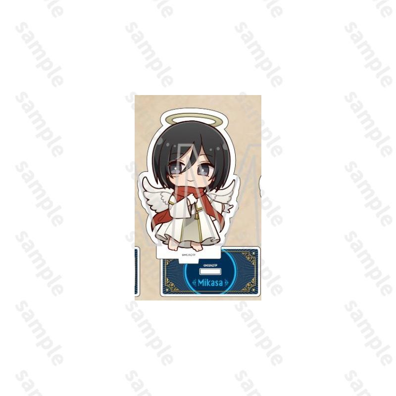 Attack On Titan Figure Game Peripherals Princess Cafe Angel And Devil Cute Version Acrylic Stands Collectible Ornaments Boy Toy