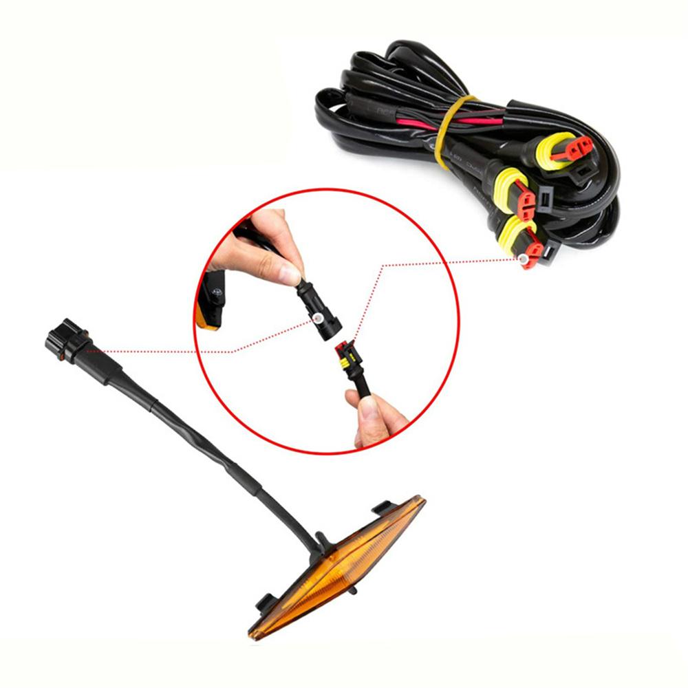 4pcs Front Grille Mesh LED Amber Lights Raptor Style For Toyota 4Runner 2014-21