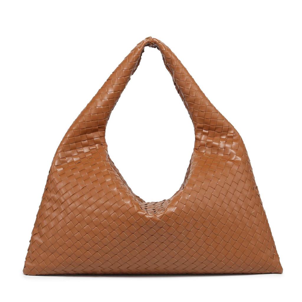 2026 Stylish Large Handmade Woven Tote Bag with Spacious Design – Perfect for Commuting and Shoulder Carrying