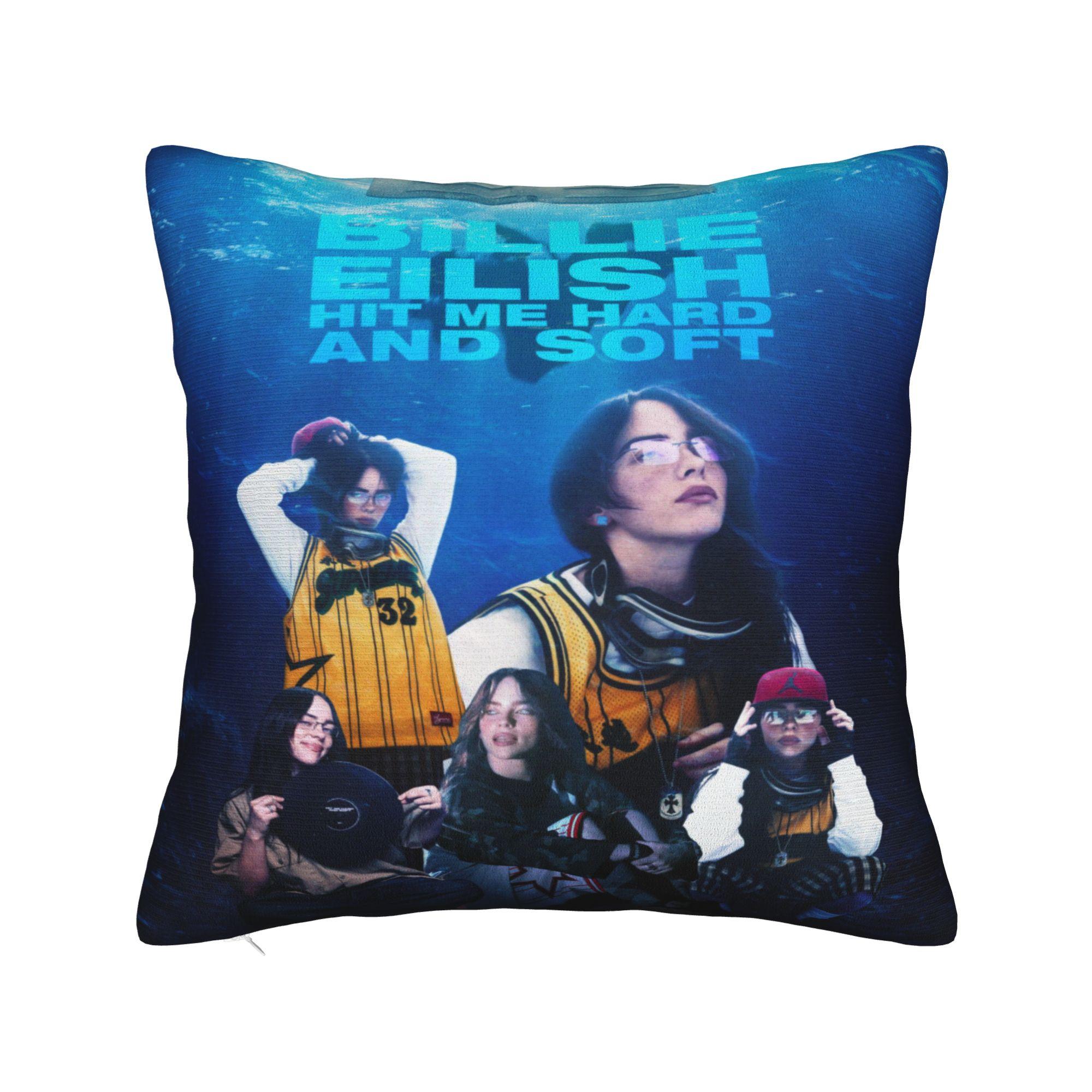

Billieds Hit Me Hard And Soft Tour Pillowcases Stuff Printed Cushion Cover Pillow Covers Home Decorations Zipper Multiple Sizes 20x20in 50X50cm