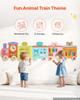 VEVOR Wall Busy Board, 18-in-1 Train Montessori Sensory Activity Panels, Learning Activity Center for Daycare, Classroom, Playroom, and Home