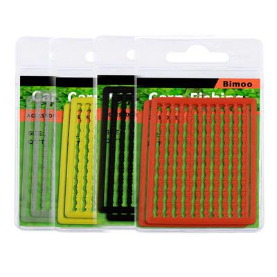 Bimoo 2pcs = 200 Stops Semi-Soft Carp Fishing Boilie Stops Clear Black Red Brown Yellow Color Hair Rig Bait Accessory