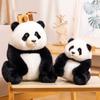 Kawaii Simulation Cosplay Panda Dragon Bamboo Fruit Black And White Plush Dolls Decorate The Bedroom Fubao Sisters Plush Doll