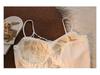 Women's White Strapless Camisole: Summer Innerwear with Built-in Bra Pads, Spiderweb Back Design for a Sweet and Spicy Look