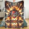 Coperta stampata a tema Arsenal Football Club - Perfetta per divano, letto, viaggi e uso all'aperto | Lavabile in lavatrice, accogliente e resistente.