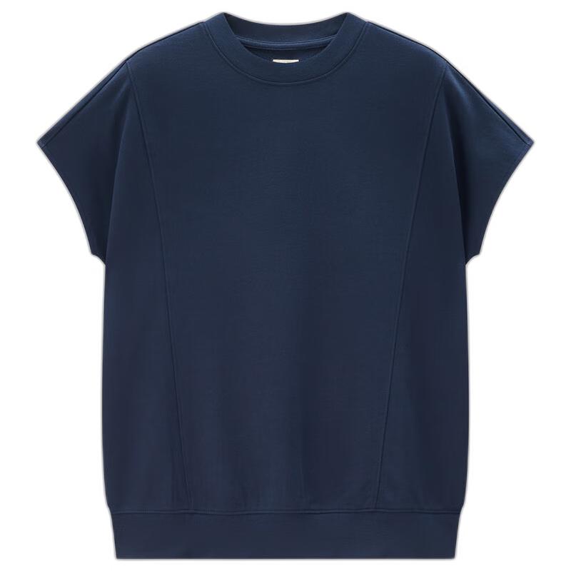 GIORDANO Женская свободная футболка из чистого хлопка с коротким рукавом реглан M