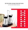 Stainless Steel & Glass Spice Jar Set - Modern Salt & Pepper Shakers