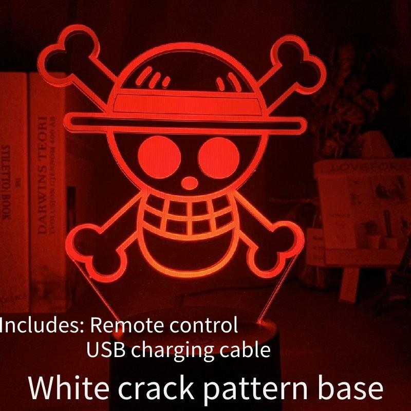 Piece One Luffy 3d Usb Night Light Remote Control Change Color 16 Lamp Colors