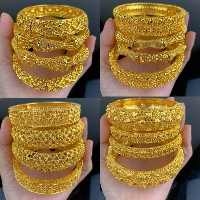2026 Luxury Ladies Open Bracelet Dubai Bride Indian Light Luxury Women's Wedding Bracelet