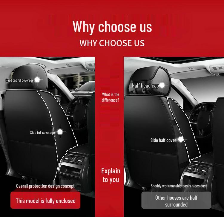 Universal Leather Car Seat Cushion for 5-Seaters - All-Season Fit