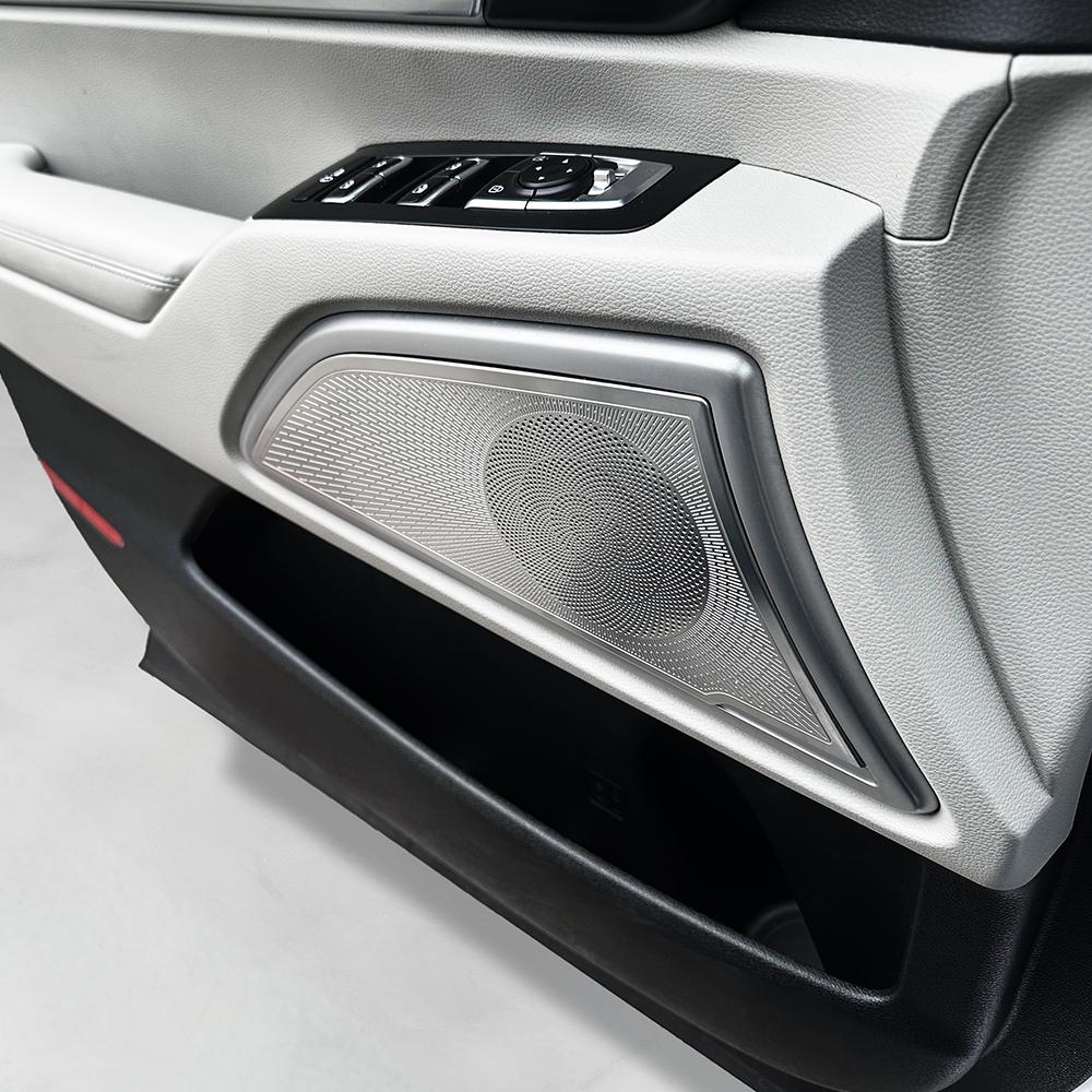For Kia Telluride 2020-2026 Accessories Stainless Steel Black Silver Audio Car Door Speaker Loudspeaker Frame Trim Cover LHD/RHD