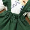 Toddler Infant Kids Baby Girls Floral T Shirt Tops Suspender Skirt Outfits Set