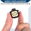 Car Headlight Socket Plug 1 Set  for Ford Mondeo Black Plastic