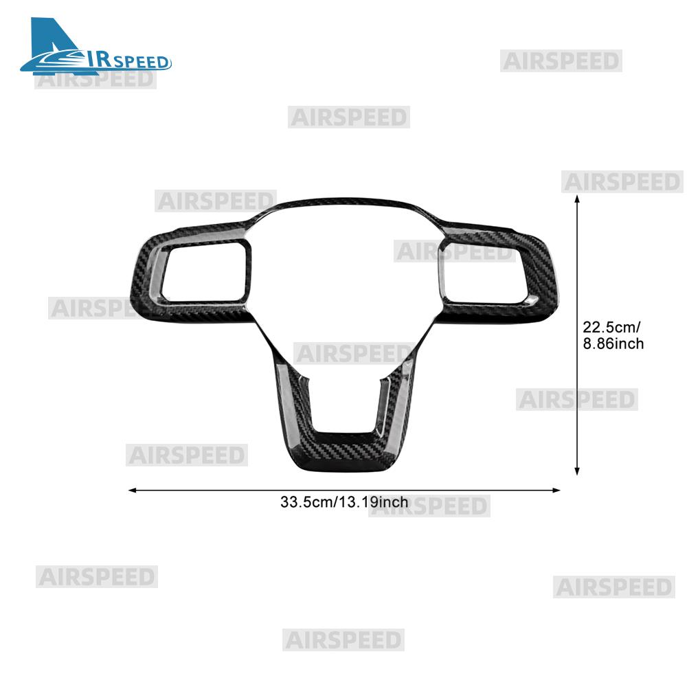 Real Hard Carbon Fiber Sticker For Ford Mustang GT Dark Horse EcoBoost 2024 2025 2026 2027 LHD RHD Car Steering Wheel Frame