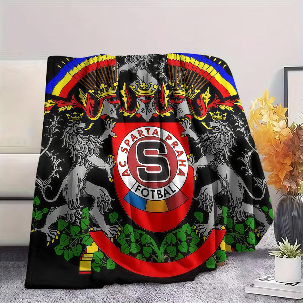 AC Sparta Praha logo  FlAannel Blanket, High quality Comfortable for All Seasons, Home Decor, Warmth and Comfort