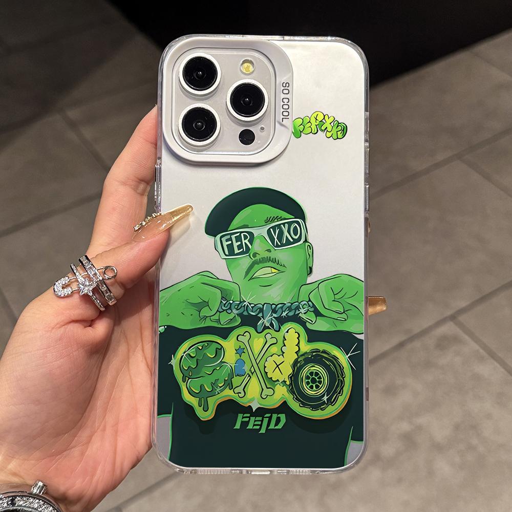 

Feid Nitro Jam F-Ferxxo Phone Case for iPhone 17 Air 16 16e 15 14 Plus 13 12 11 Pro Max X Xs XR 8 Colorful Silver Hard Cover iPhone 16 Pro Max