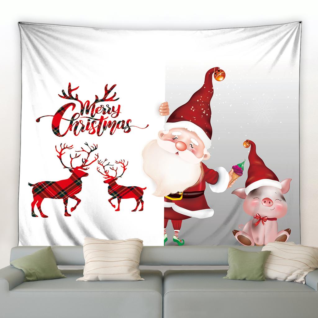 2022 Merry Christmas Tema Goblen Moda Noel Noel Baba Şenlikli Çan Komik Tatil Duvar Asılı Goblen Yatak Odası Odası Için