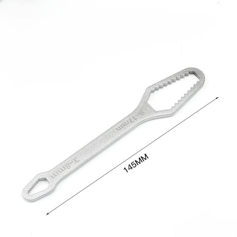 

Heavy-Duty Adjustable Ratchet Wrench with Self-Locking Mechanism-All in One Multi-Headed Tool,SAE & Metric Sizes,for Automotive серебряный