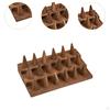 3 Tiers Wooden Finger Ring Stand Organizer for Trade Shows Smooth Surface Brown 7.8x4.7x2.7inch