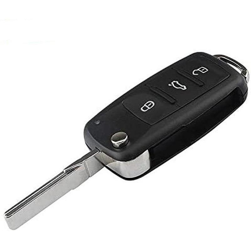 Fit for VW Golf MK5 Passat Beetle  70mm X 35mm X 15mm 3 Buttons FLIP Remote Key FOB CASE FLIPRKFC003