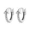 WOSTU 925 Sterling Silver Arrow CZ Hoop Earrings for Women Minimalist Dainty Hypoallergenic Ear Jewelry Wedding Party Gift