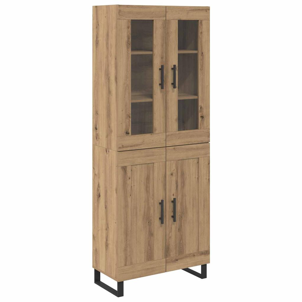 Highboard 2 pcs Artisan Oak Wood Based Material