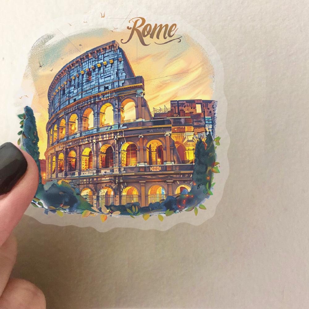 50pcs Famous City Stickers Travel Postcard DIY Gift Graffiti PET Decal for Phone Luggage Laptop Scrapbook Waterproof Sticker