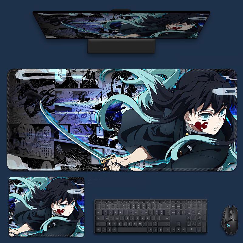 

Коврик для мыши Demon Slayer, коврик для клавиатуры и мыши, дешевый, изысканный, игровое оборудование, компьютерное оборудование, аниме, комиксы
