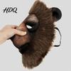 Realistic Animal Costume Accessory Mask Sheep Brown Bear Full Face Breathable Party Mask Cosplay for Halloween Props Hair Texture
