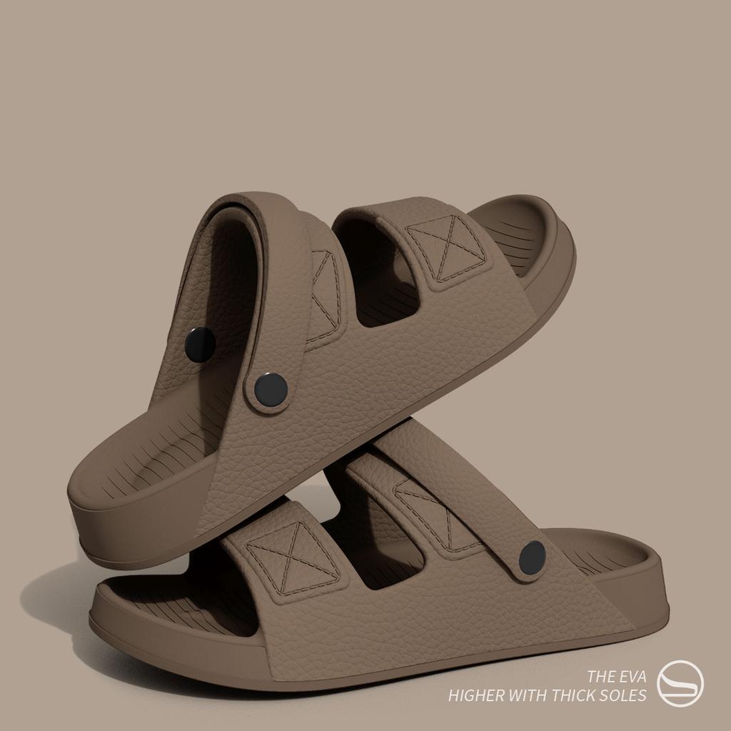 Módní Shevalues Nové sandály pro muže Protiskluzová venkovní plážová obuv Měkká podrážka Pohodlné nazouváky EVA Lehké Pánské koupelnové pantofle