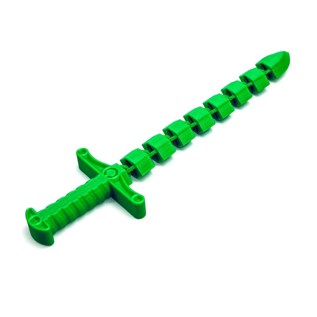 3D Printed Sword Deformation Sword Whip Decompression Joint Movable