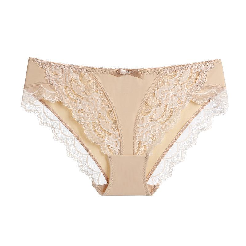 Underwear Low Waist Ice Silk Panties Women's Briefs Lace Women's Panties