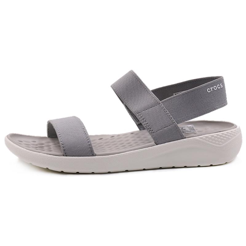 Crocs LiteRide Casual Sandals Women's Light Gray White
