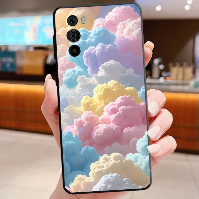 Phone Case For Motorola Edge 50 40 Pro 60 50 40 30 Ultra Neo Fusion Moto G Play G Stylus G Power G Rainbow Clouds