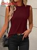 Sleeveless T Shirt For Women With Polyester And Elastane For Casual Streetwear