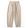 Cotton Linen Pants Men Summer Thin Breathable and Loose Straight-leg Casual Pants Men Plaid Chinese Style Draped Pants