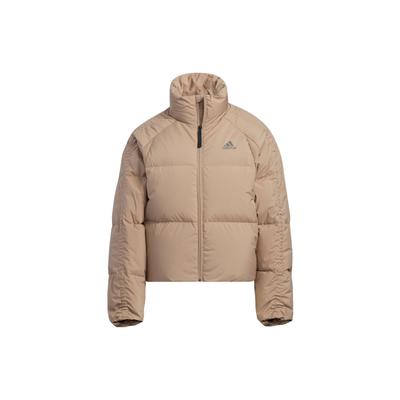 Chaqueta Corta Acolchada Con Estampado de Logo de Marca Chaquetas para Mujer Café HN2138