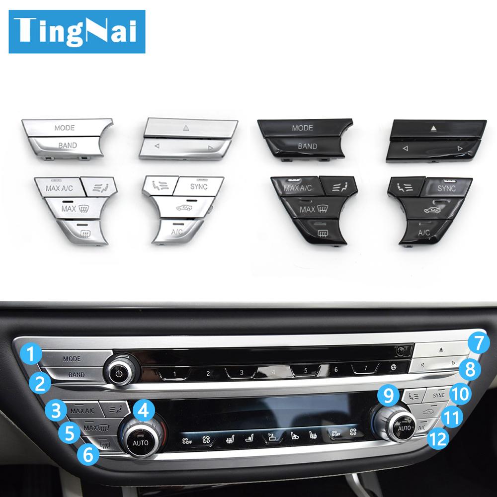 Dashboard Air Conditioner AC Ventilated Control Button Heater Switch Cover For BMW 5 6GT 7 Series G30 G31 G32 G11 G12 2017-2023