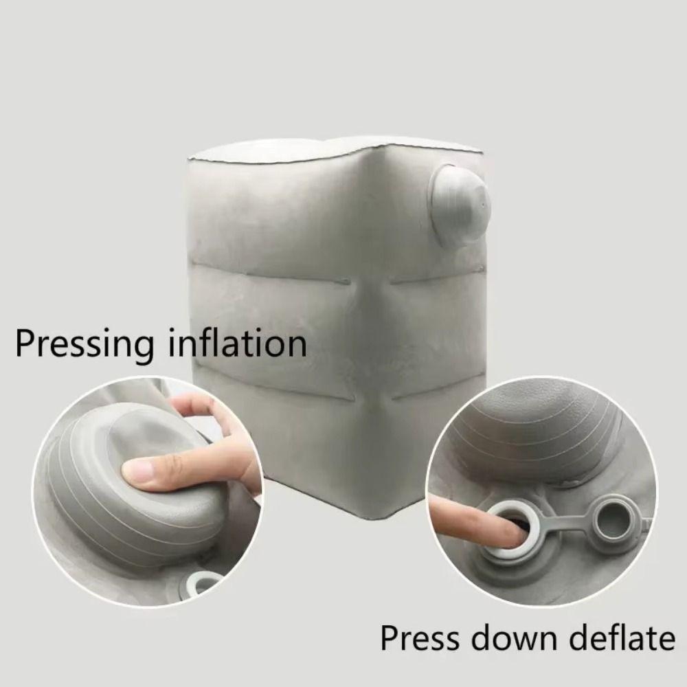 Easy Press Inflation-Airplane Footrest 2/3 Layers Inflatable Foot Rest  Planes Trains Buses