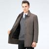 Business casual thickened removable goose down lining double-sided cashmere mid-length woolen coat men's coat windbreaker