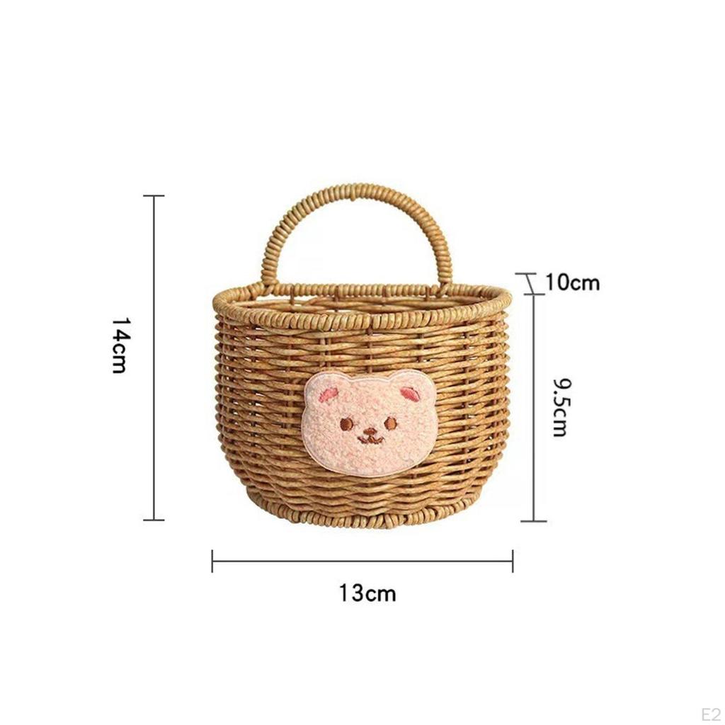 Gingers Garlic Storage Basket Easy To Hang Wall WallMounted Versatile Small Woven