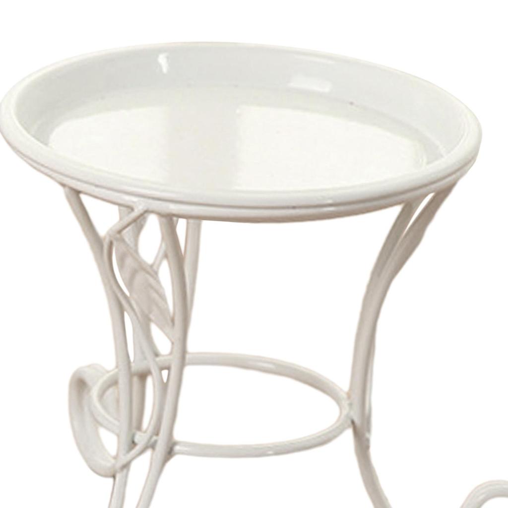 Plant Stand with Tray Decorative Heavy Duty Flower Pot Holder Stand Planter Shelves for Outdoor Balcony Patio Office Living Room