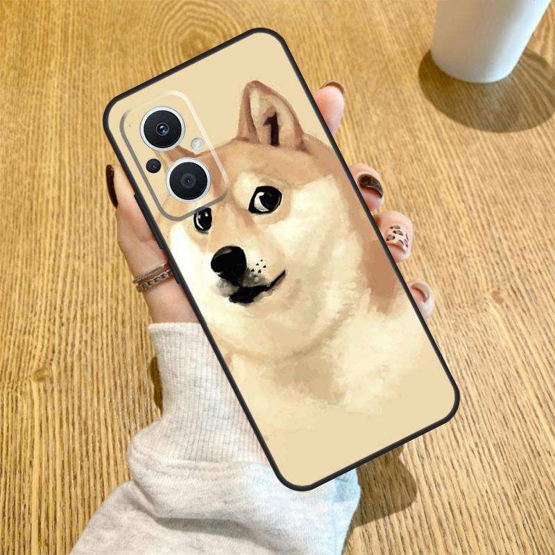 DOGE MEME Shiba Inu Dog Funda For OPPO Reno 10 11 12 13 14 Pro 14F 13F 12F 11F 7 8 Lite OPPO Find X5 X8 X9 Pro Case