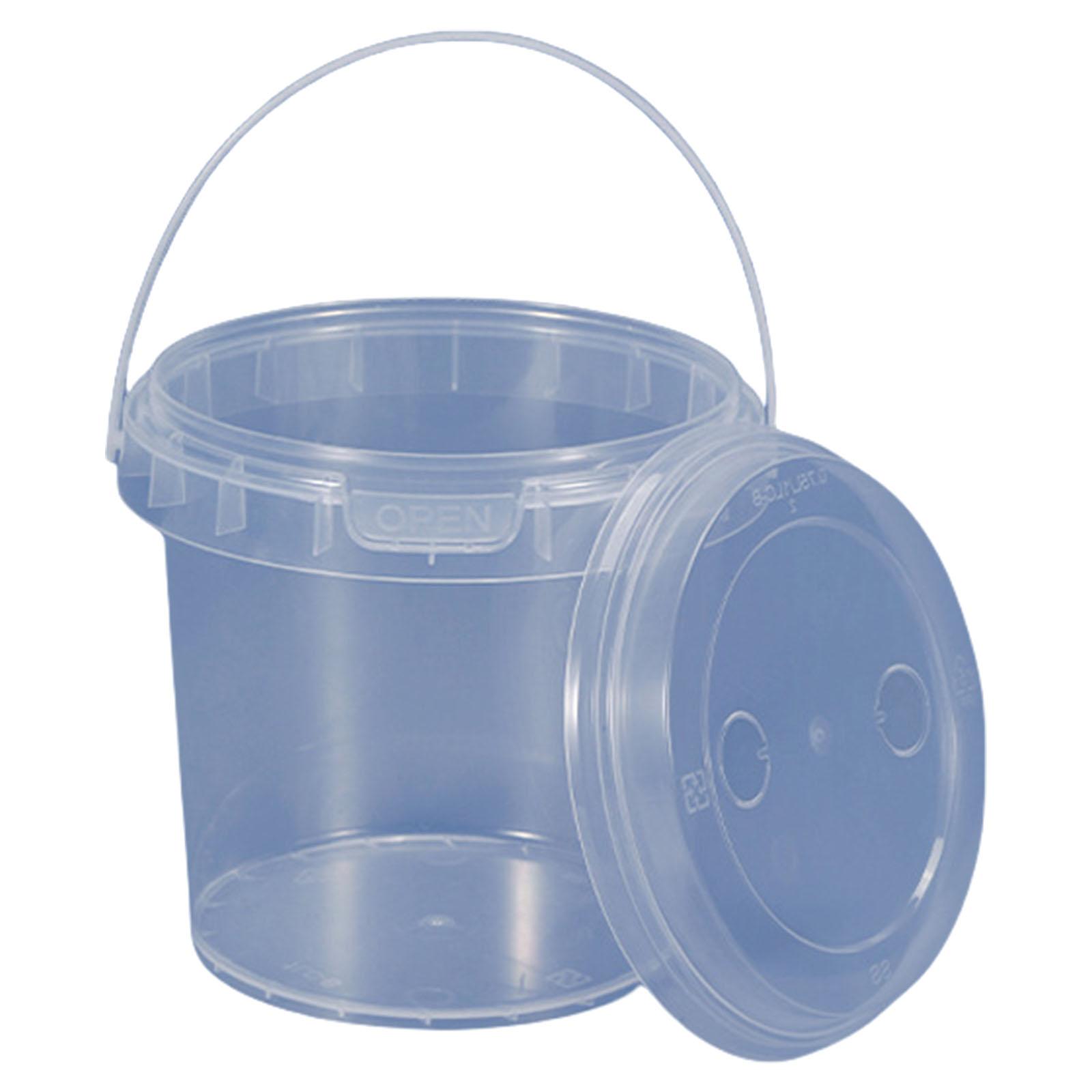 

Durable Clear Plastic Food Storage Box Freezer Safe Container Milk Tea Bucket For Restaurants Catering Home Use F