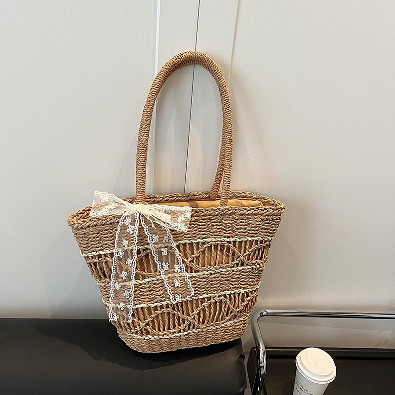 Urban Simple Single-shoulder Vacation Single-shoulder Hand-held Beach Bag for The Seaside