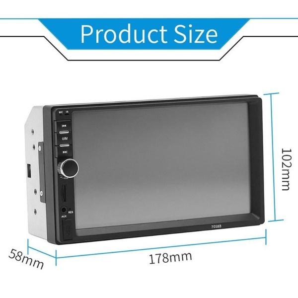 Car Multimedia Player  Audio Stereo Radio 7" HD MP5 Touch Screen Digital Display